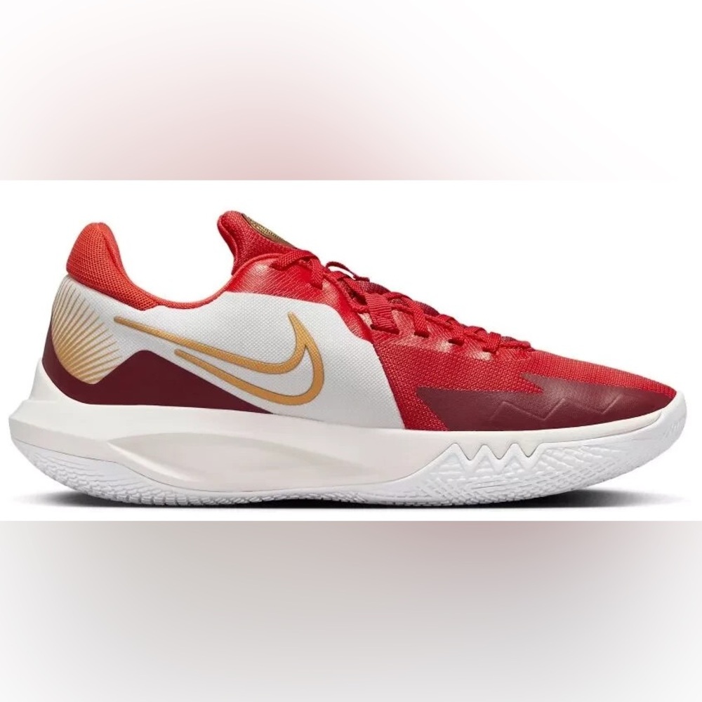 Nike | VGUC Precision VI Phantom Red White Sneakers Gold Basketball Shoes Men 9